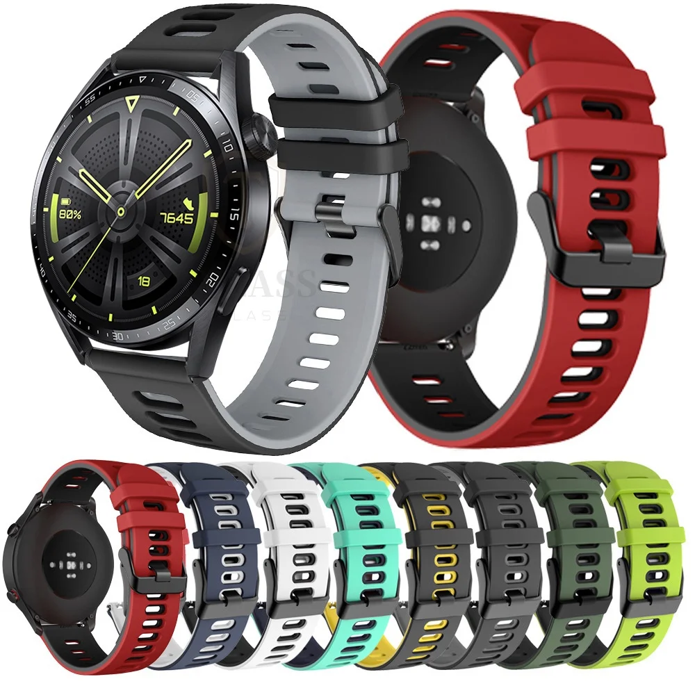 

Ремешок для наручных часов Huawei Watch GT 3 46 мм GT3 42 мм GT Runner GT 2 Magic Watch 2, спортивный силиконовый браслет, 20 мм 22 мм