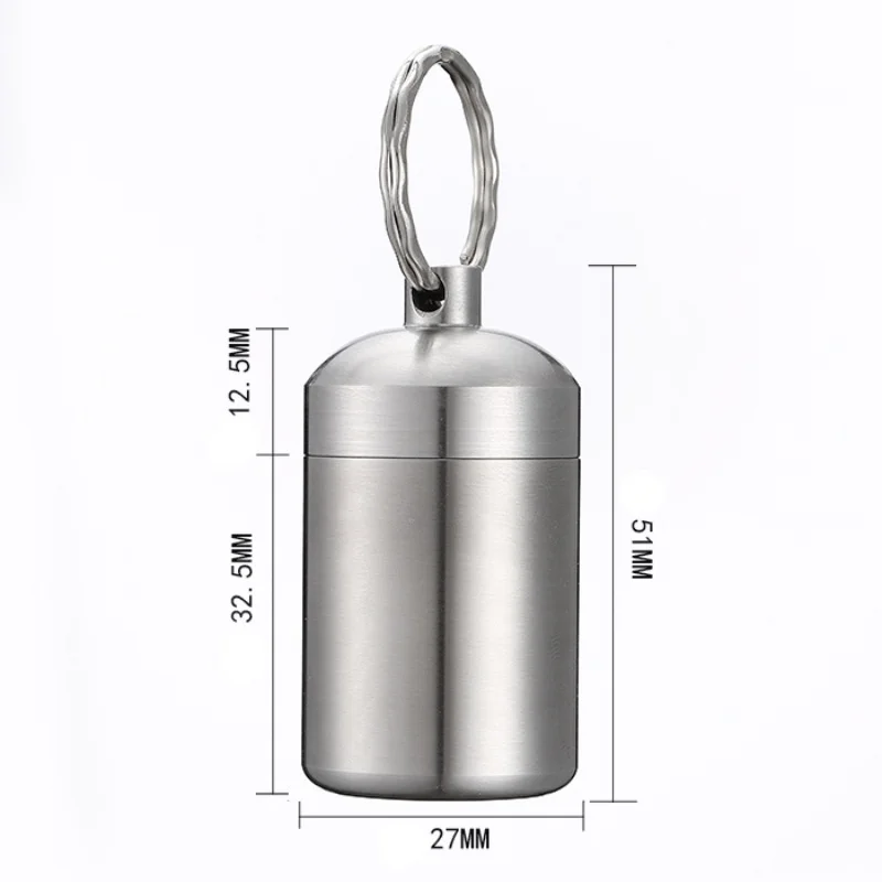 

New Outdoor Multi-function Stainless Steel Tool Waterproof Tank Coin Storage Tube Seal