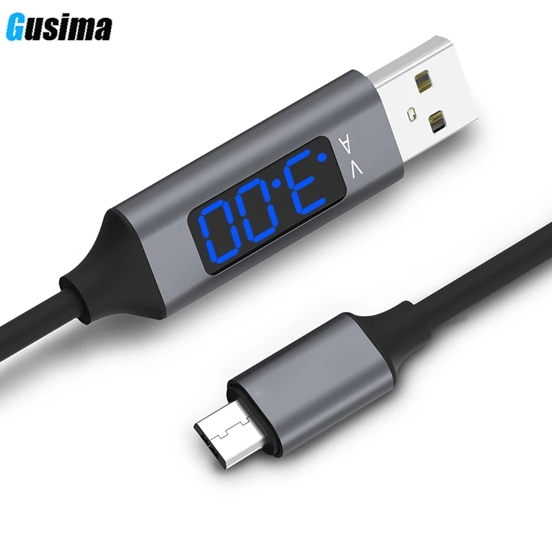 Кабель USB для быстрой зарядки usb type C кабель напряжение и ток дисплей зарядное устройство для зарядки данных Micro USB кабель мобильного телефона кабель USB