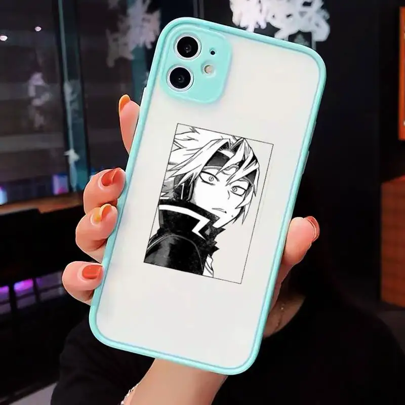 

Japan Anime My Hero Academia Phone Case Clear Funda matte transparent For blue iPhone 7 8 x xs xr 11 12 pro plus max mini