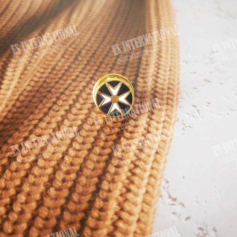 Масонские булавки для лацканов Значки маскарада черный крест рыцари Templar орден