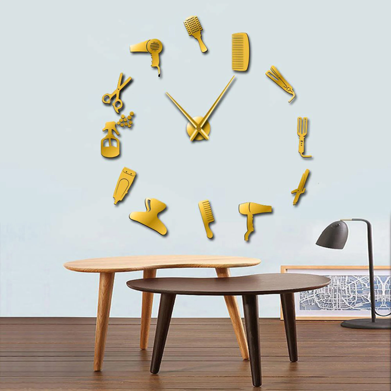 

3D Wall Sticker Clock Acrylic Mirror Surface Wall Clock Living Room Office