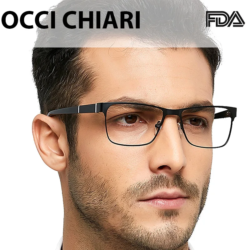 Мужские очки для близорукости OCCI CHIARI оптические в металлической оправе