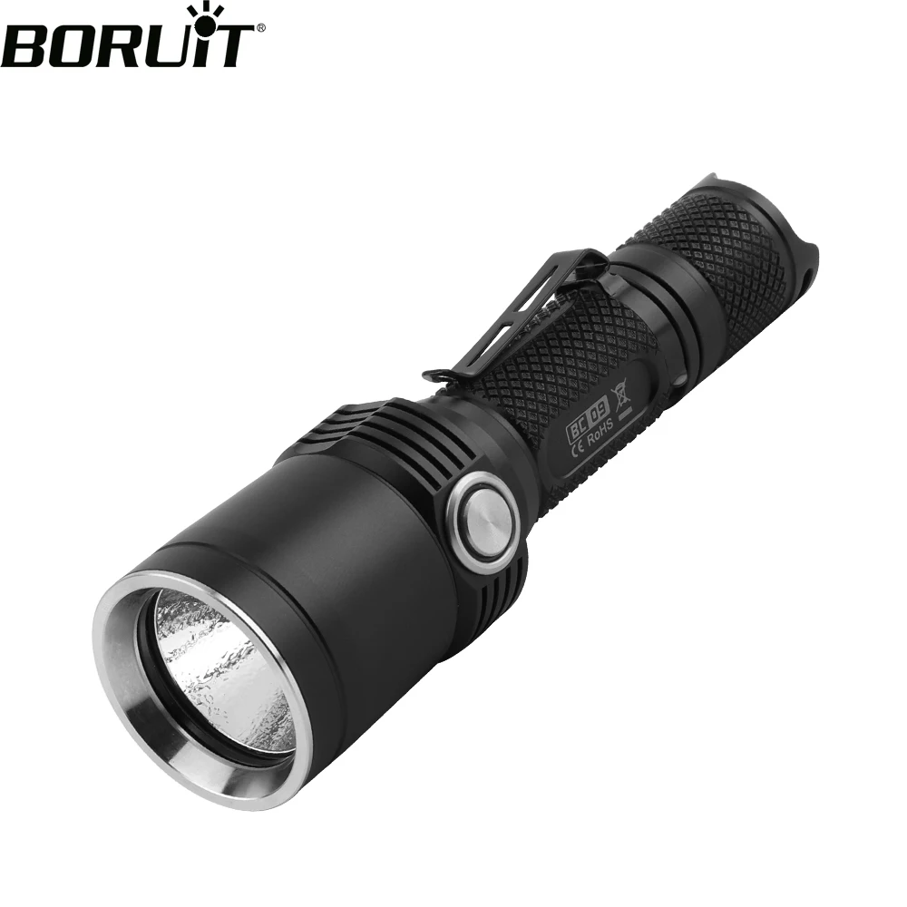 

BORUiT BC09 Powerful XP-L2 Flashlight Red Green UV Blue LED Torch Rechargeable 18650 11-Mode 1200lm Ultra Bright Lantern