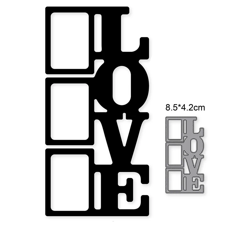 

Metal Cutting Dies Stencil Love Photo Frame craft Cut Die Scrapbook DIY Handmade Album Paper Cards Decor Dies