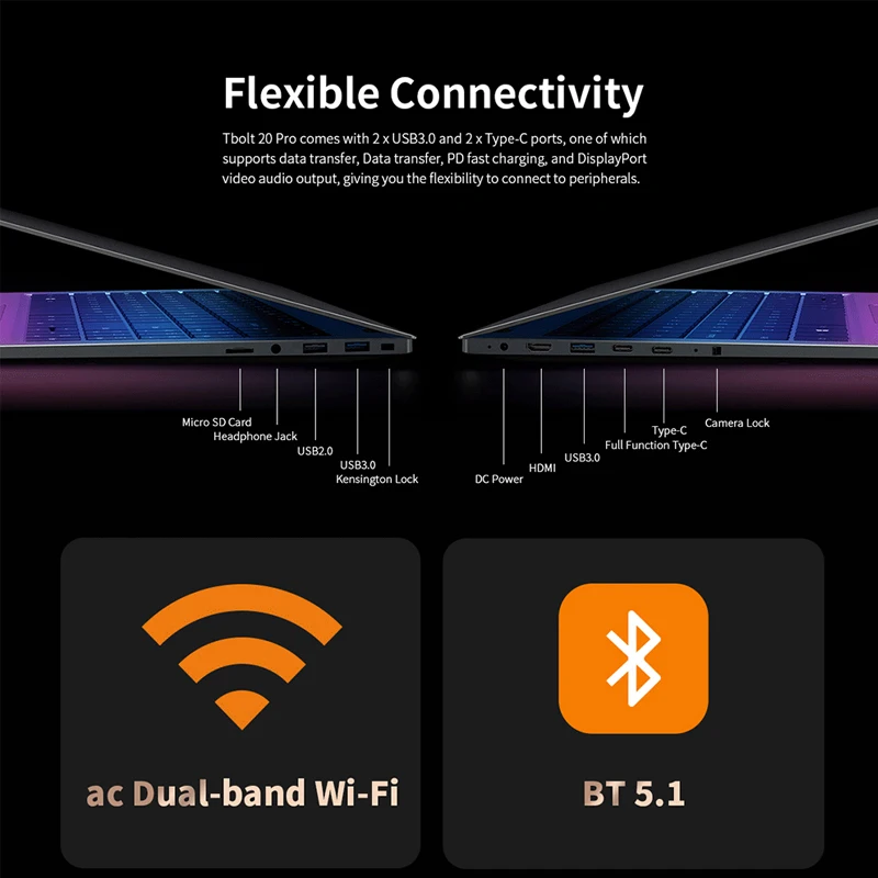 Teclast Tbolt 20 Pro ноутбук с 15 6-дюймовым дисплеем ОЗУ 8 Гб ПЗУ 6 ГБ Windows 10 | Компьютеры и