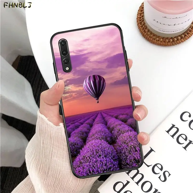 Фиолетовый акварельный цветок Одуванчик Лотос Лаванда чехол для телефона huawei