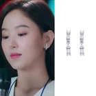 Серьги для женщин ювелирные изделия мода 2020 корейские Драгоценности звезда вверх длинные каплевидные стразы женские ювелирные изделия модный лучший подарок 284