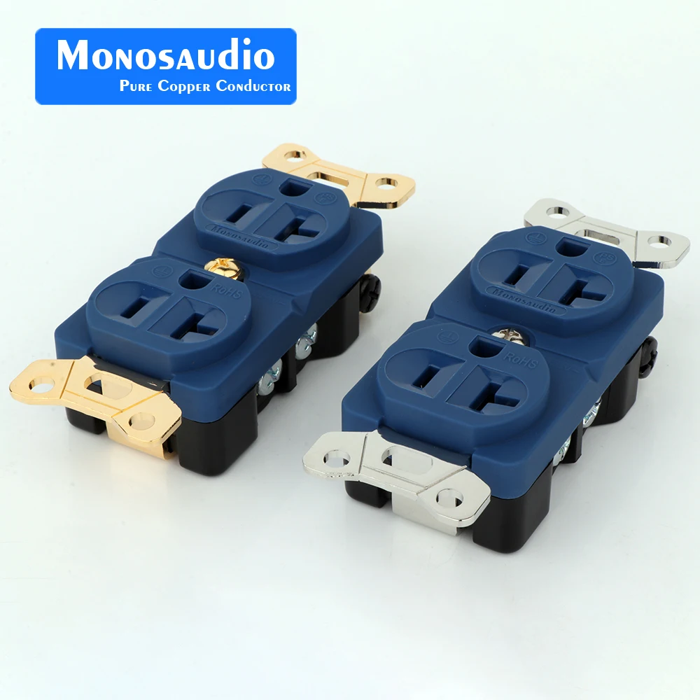 

Monosaudio DP-2(G)/DP-2(R) pure copper gold plated Duplex Wall AC Power Receptacles wall outlet US AC power distributor socket