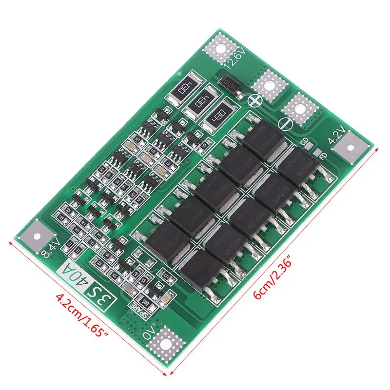 3S 11 1 V 12 6 40A w/баланс 18650 литий ионный аккумулятор плата защиты BMS|Зарядные