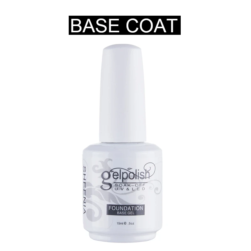 Base Coat Гель-лак для ногтей 15 мл УФ-Гель-лак для ногтей Набор для маникюра геллак Полупостоянный Гибридный праймер для ногтей арт белая бутылка - Цвет: Base Coat