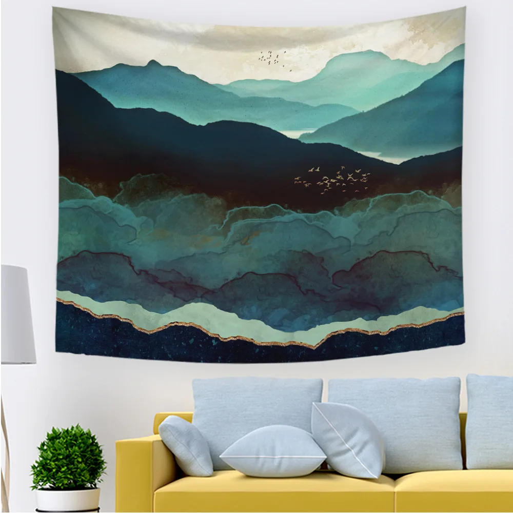 

Tapestry Room Decoration Home Decoration Japanese Oil Painting Landscape Landscape Printed Wall Cloth Teen