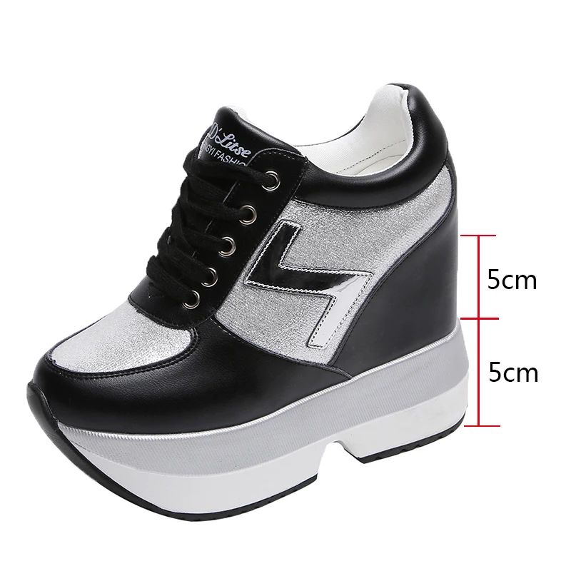 Rimocy/женские кроссовки на танкетке Блестящие Эспадрильи высокой платформе