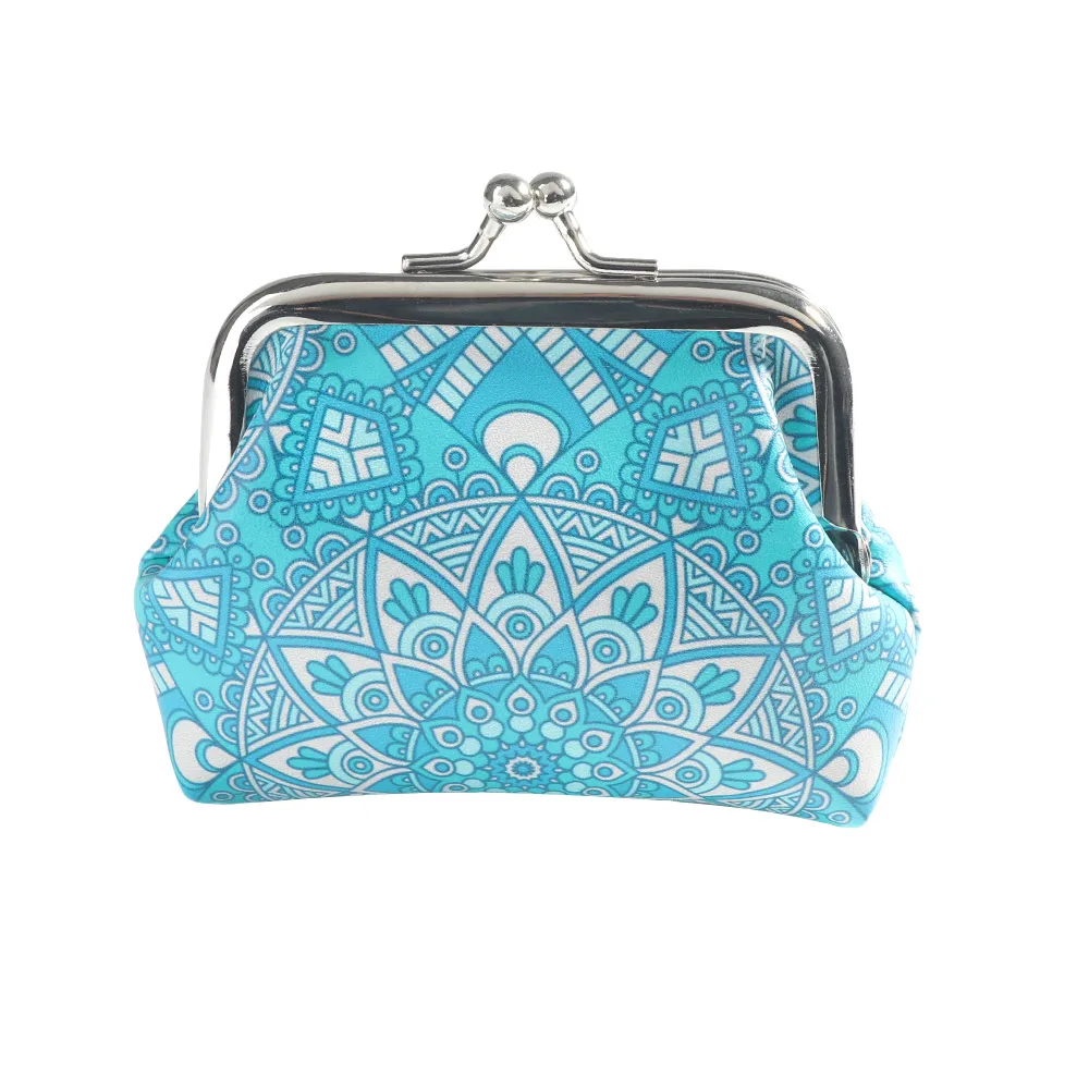 Винтажные женские кошельки для монет с принтом кошелек на застежке девушек