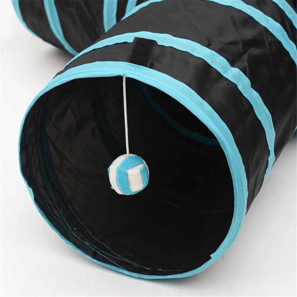 

Foldable Cat Tunnel Tube Collapsible Crinkle Kitten Toy 3 Holes Waterproof Pet Play Tubes Cats Interactive Training Play Toys