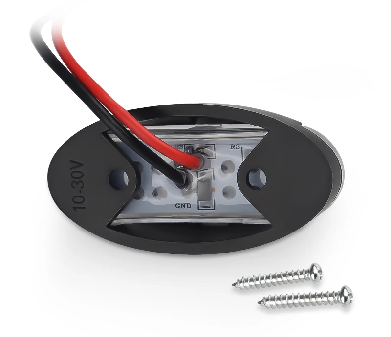 2 шт. 4 светодиодных прицепа ширина грузовика свет ясный боковой маркер 9-30 в