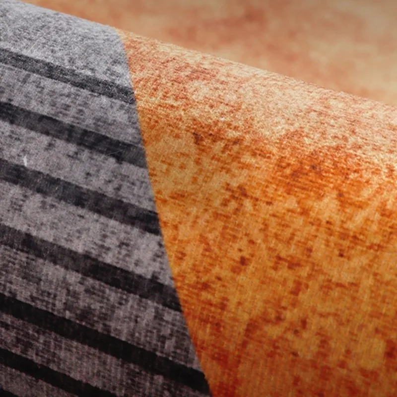 저렴한 북유럽 기하학적 원형 거실 커피 테이블 바닥 매트, 장식 응접실 바닥 매트 INS 인기 헤어 도어 매트 없음