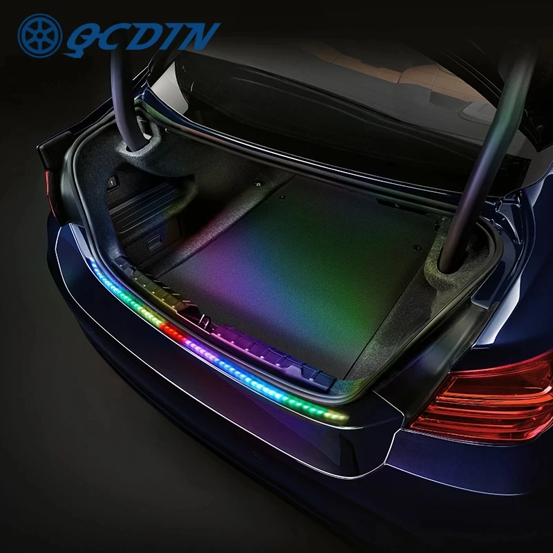 QCDIN RGB светодиодный багажник автомобиля багажника сигнальные полосы светильник