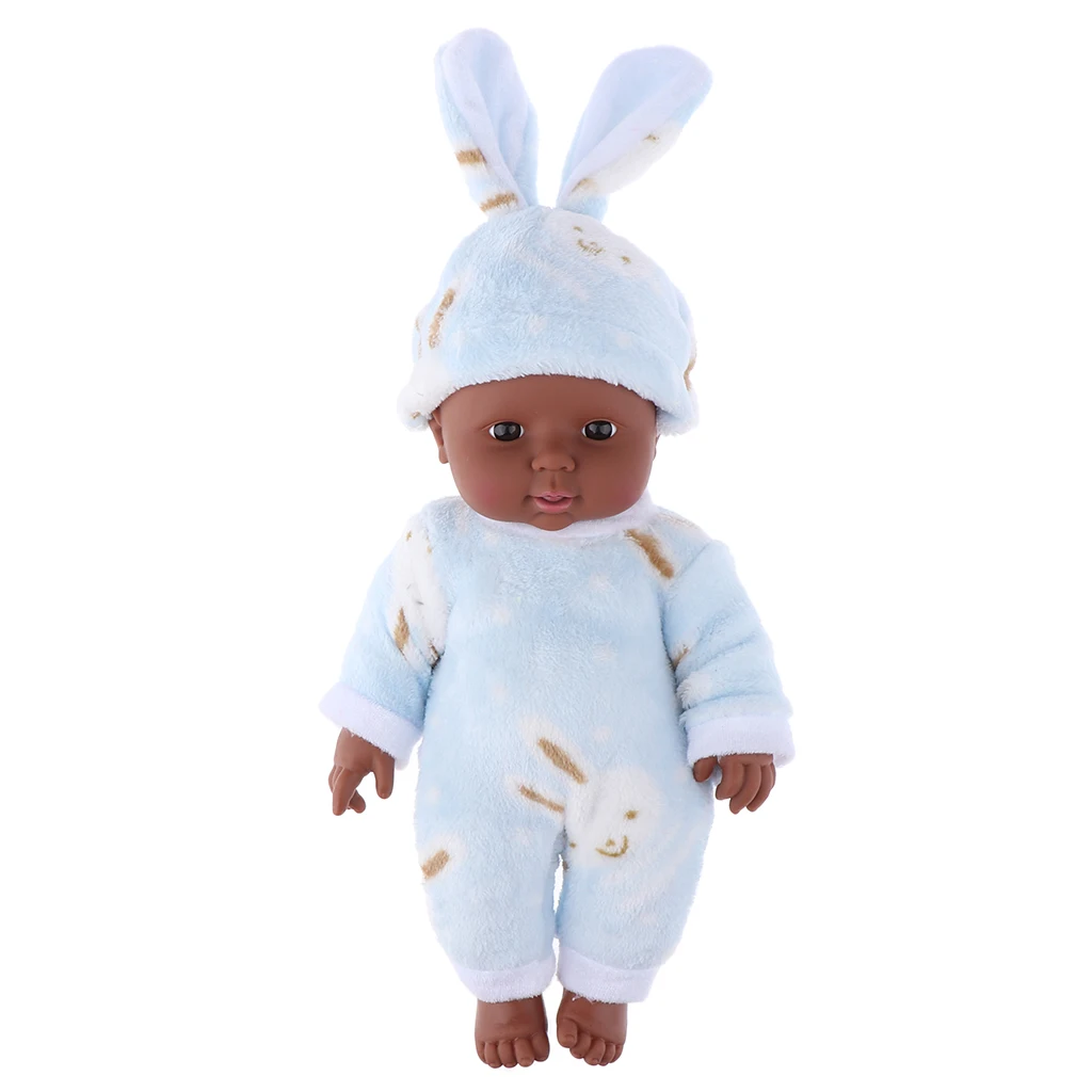 12 дюймов Reborn Baby Doll в африканском стиле американская Кукла младенец со шляпой и