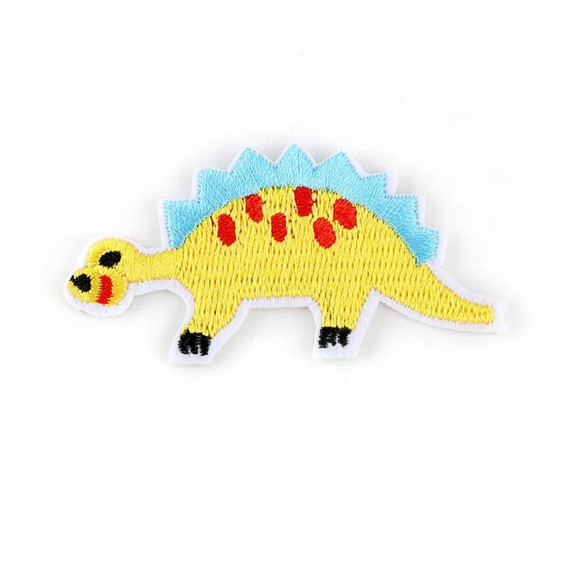 Животные Вышитые нашивки в виде динозавра с помощью утюга рисунками зверей из
