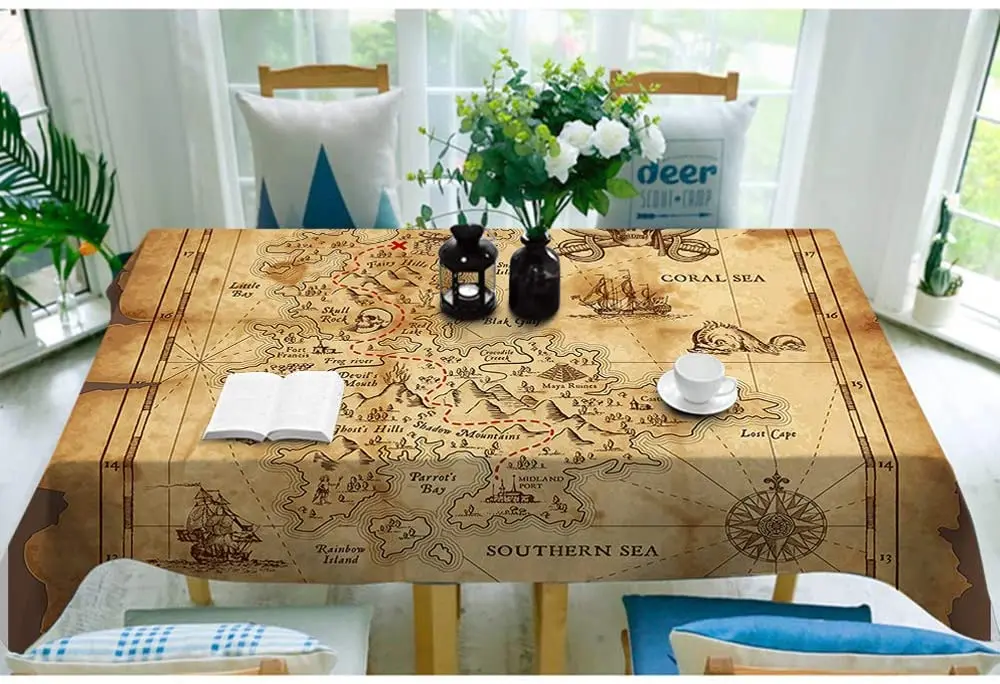 Сокровище пиратский череп разрушенный старый пергамент остров Приключения