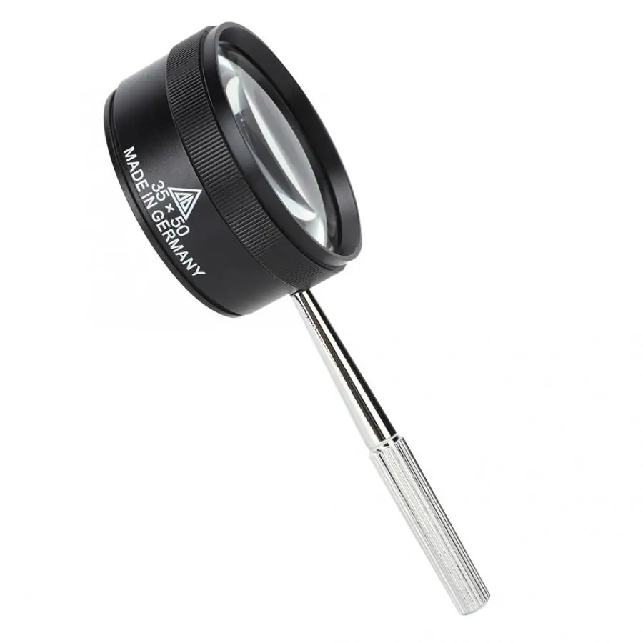 35X портативное ручное увеличительное стекло с ручкой для чтения идентификации