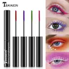 Цветная тушь для ресниц из шелкового волокна 4D, Водостойкая тушь для ресниц, стойкая густая завивающая тушь для ресниц, макияж для макияжа, косплей, макияж TSLM1