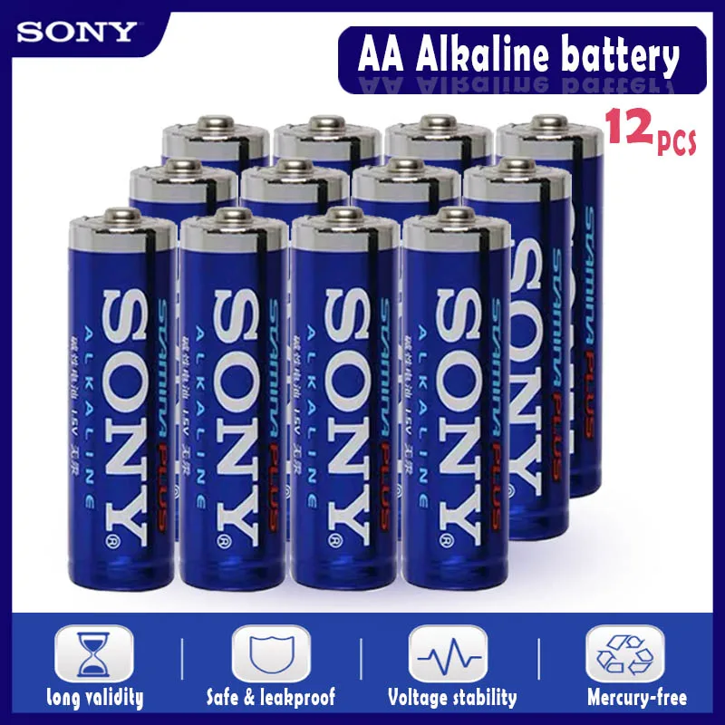 12 шт. оригинальная щелочная батарея Sony 1 5 В AA LR6 LR03 электрическая игрушечная