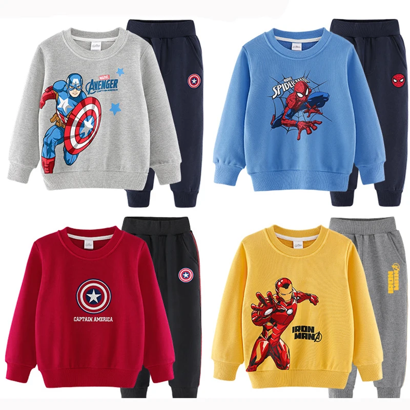 Детская одежда с героями комиксов Марвел косплей-костюмы капюшоном Человек-паук