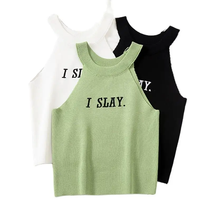 

Майка женская летняя с надписью «I SLAY»