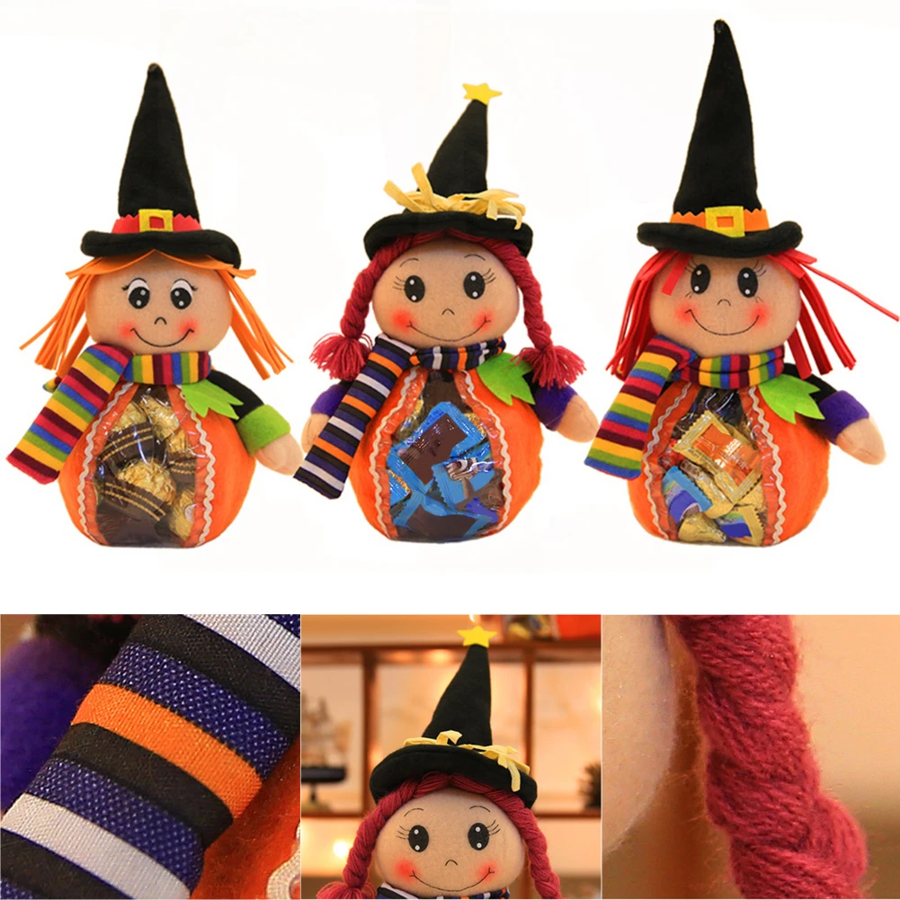 Милые конфетные сумки для Хэллоуина кукольные банки хранения печенья на день