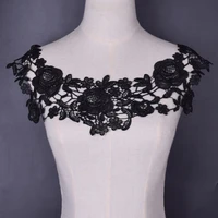 rose flower embroidery venise lace neckline collar sewing applique trims lace fabric fake collar dress supplies accessory
