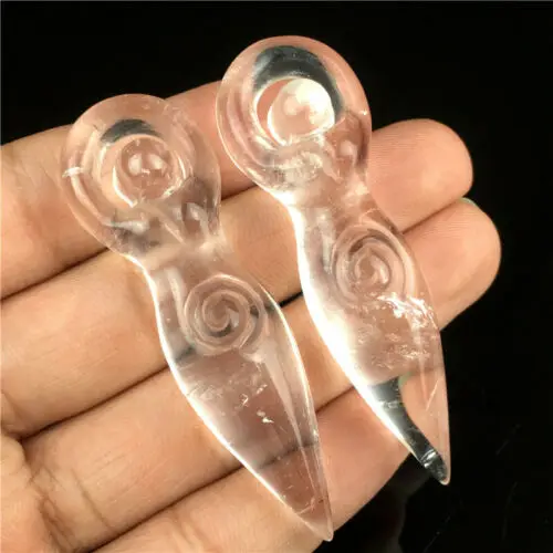 1 шт. натуральный прозрачный кварц резьба богиня Тотем статуя кристалл исцеление