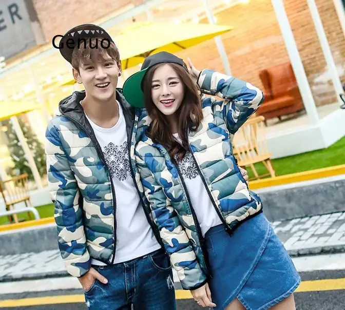 New Lovers Winter Jacket Coat Fashion Camouflage Cotton Padded Windproof Military Warm Brand Hooded Outerwear Male Down Parkas