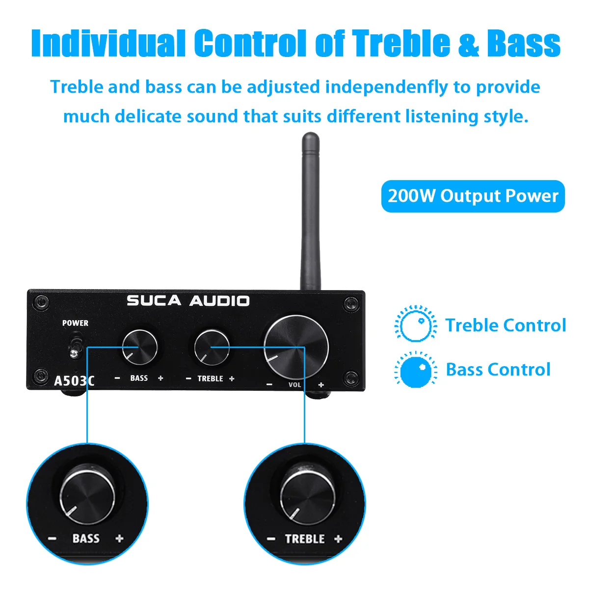 

2*50W+100W bluetooth Digital Stereo Amplifier 2CH Hifi Audio Home Karaoke Power Bass Amplifier Auto Home Amplifier Amplificador