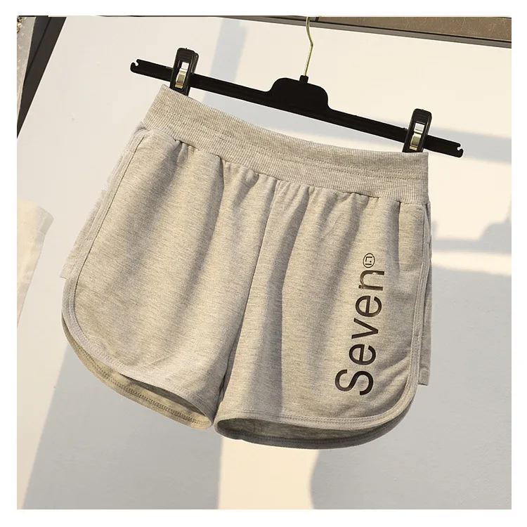 Спортивные короткие женские летние широкие брюки большого размера для бега с