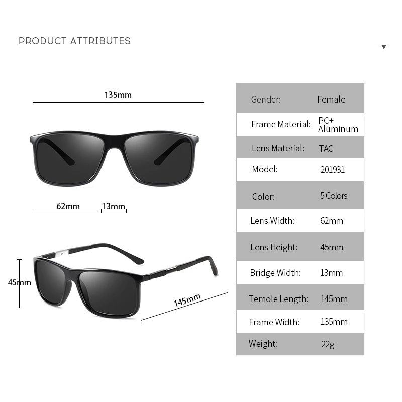 Metal Sunglasses For Men Rectangle Alloy Frame Polarized Driving Shades High End Cool Luxury Sun Glasses With Free Box | Аксессуары для