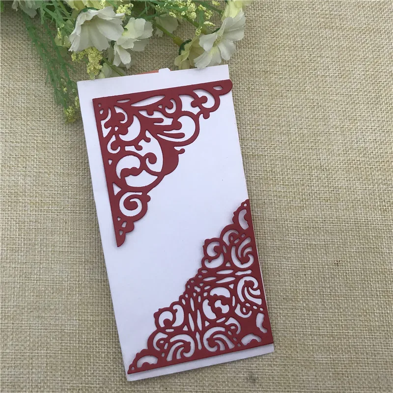 Небольшой цветок рамка кружева металлические режущие штампы трафареты для DIY