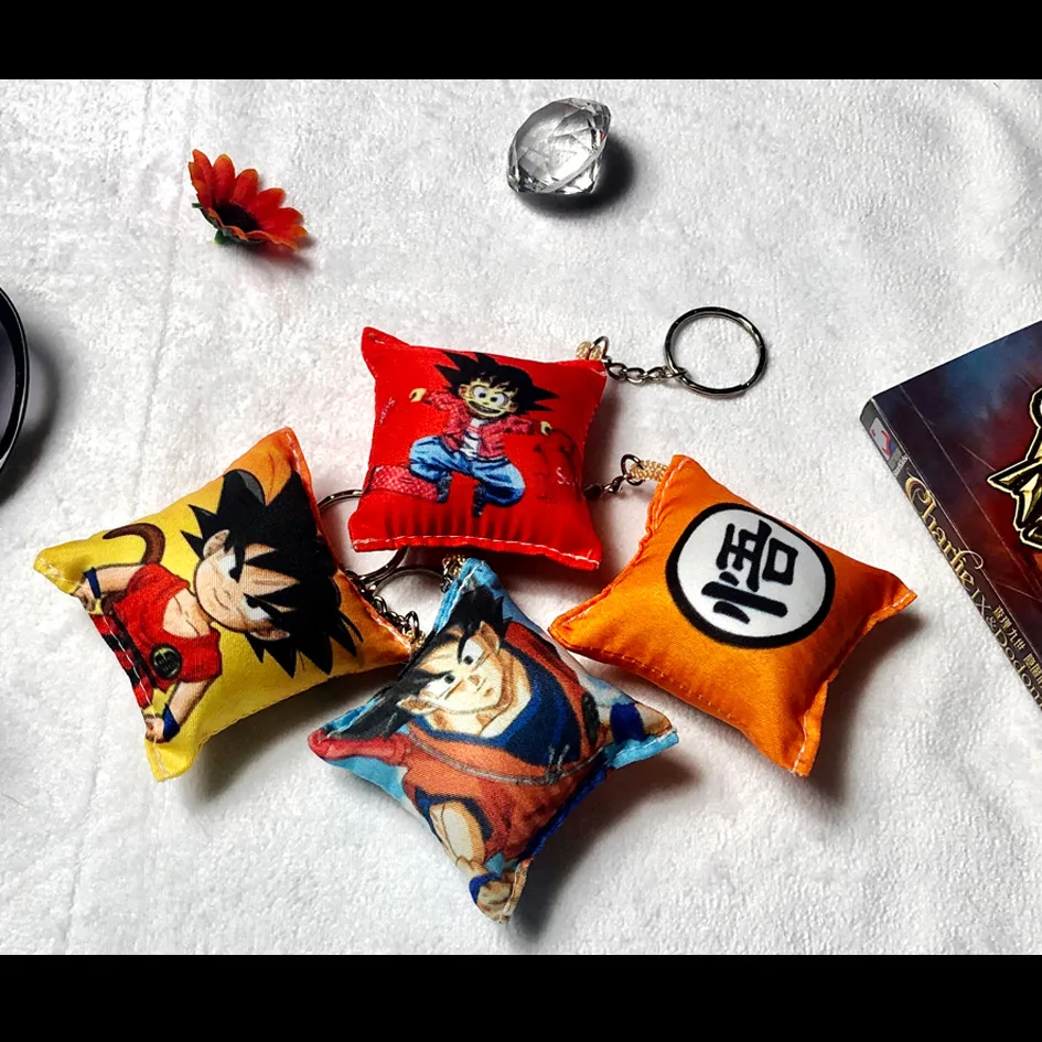 Новинка аниме драконий жемчуг Гоку узор ткань брелок 3D боковая цепочка для