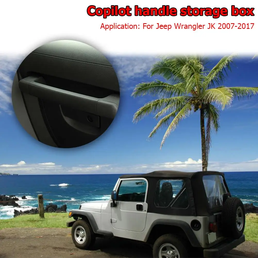 

Durable Car Passenger Storage Tray Classic For Jeep Wrangler JK 2007-2010 Passenger Storage Tray Organizer Grab Handle Box