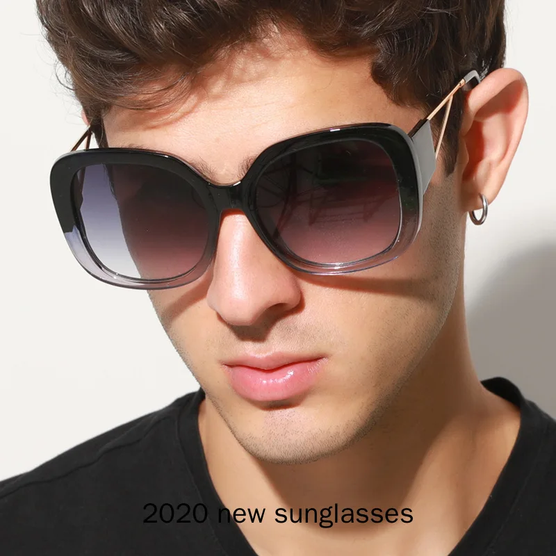 2020 новые роскошные брендовые негабаритные Квадратные Солнцезащитные очки для