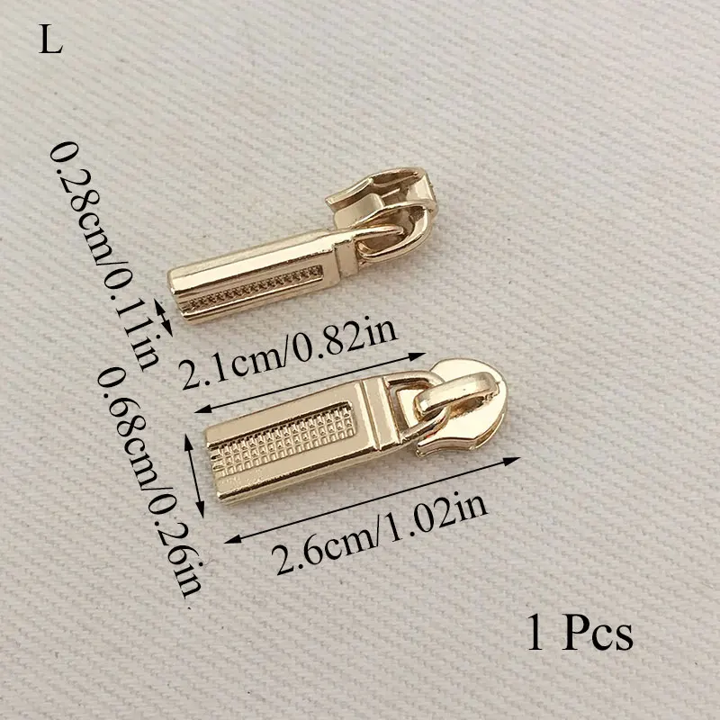 

Fashion 1Pcs 3# Gold Plated Fix Zip Puller/Zipper Pull Sliders Zip Head Zipper Repair Instant Removable For DIY Sewing Craft