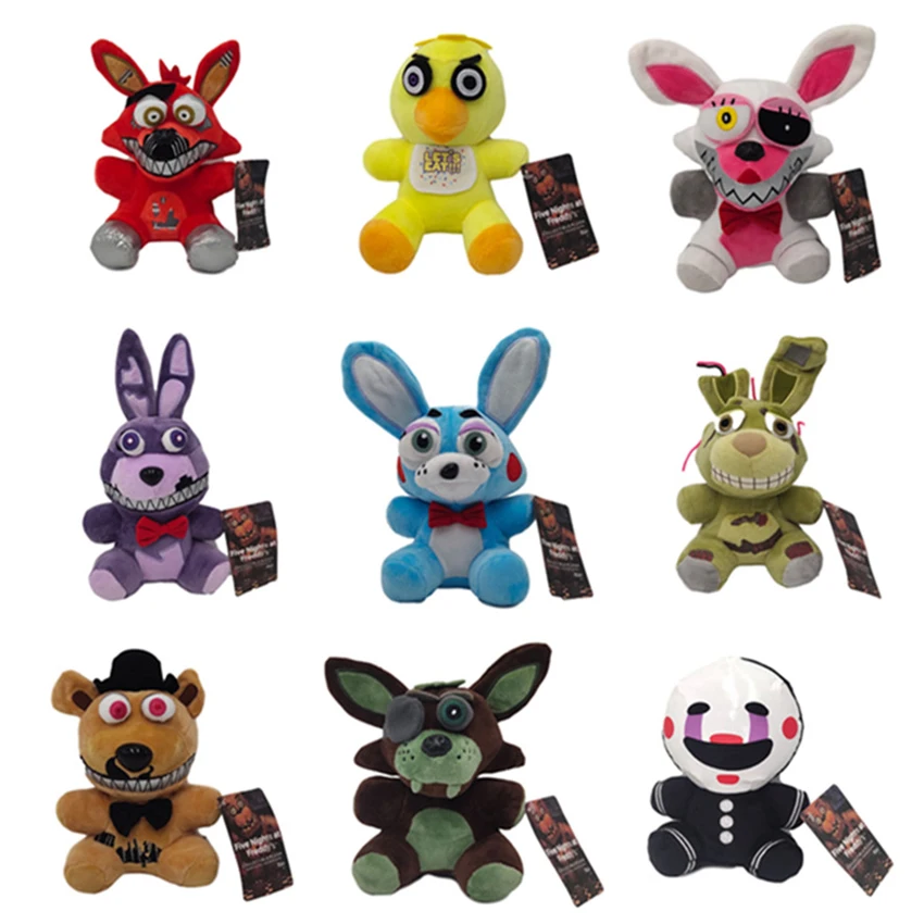 

Five Nights At Freddy's Toy Game FNAF Pillow Mangle Foxy Chica Bonnie Golden Freddy Fazbear Plush Toys for Kids Gifts