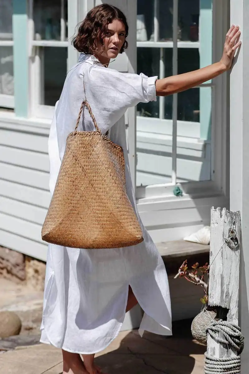 Женское пляжное платье-макси с длинным рукавом | Женская одежда