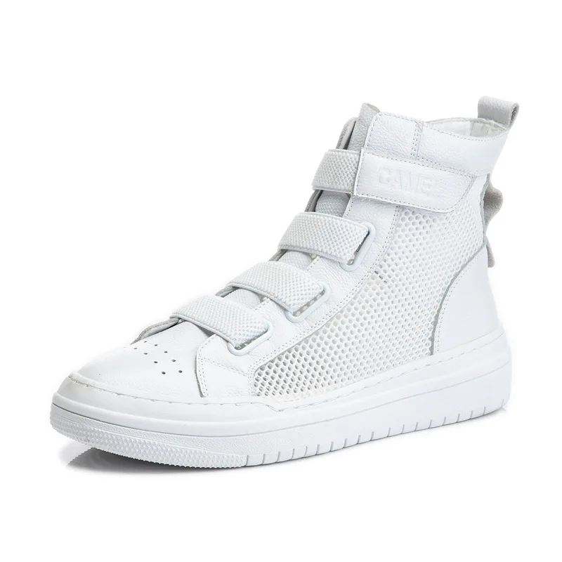 

Genuine Leather Platform Sneakers Women Summer Shoes Woman Fashion Casual Sneakers Woman Tennis Female High Top Designer Shoes