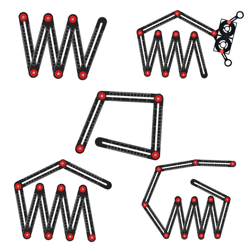 Multi Angle Measuring Ruler Aluminum Alloy Template Tool Drill Guide Ceramic Tile Hole Punch Locator DIY Handymen | Инструменты