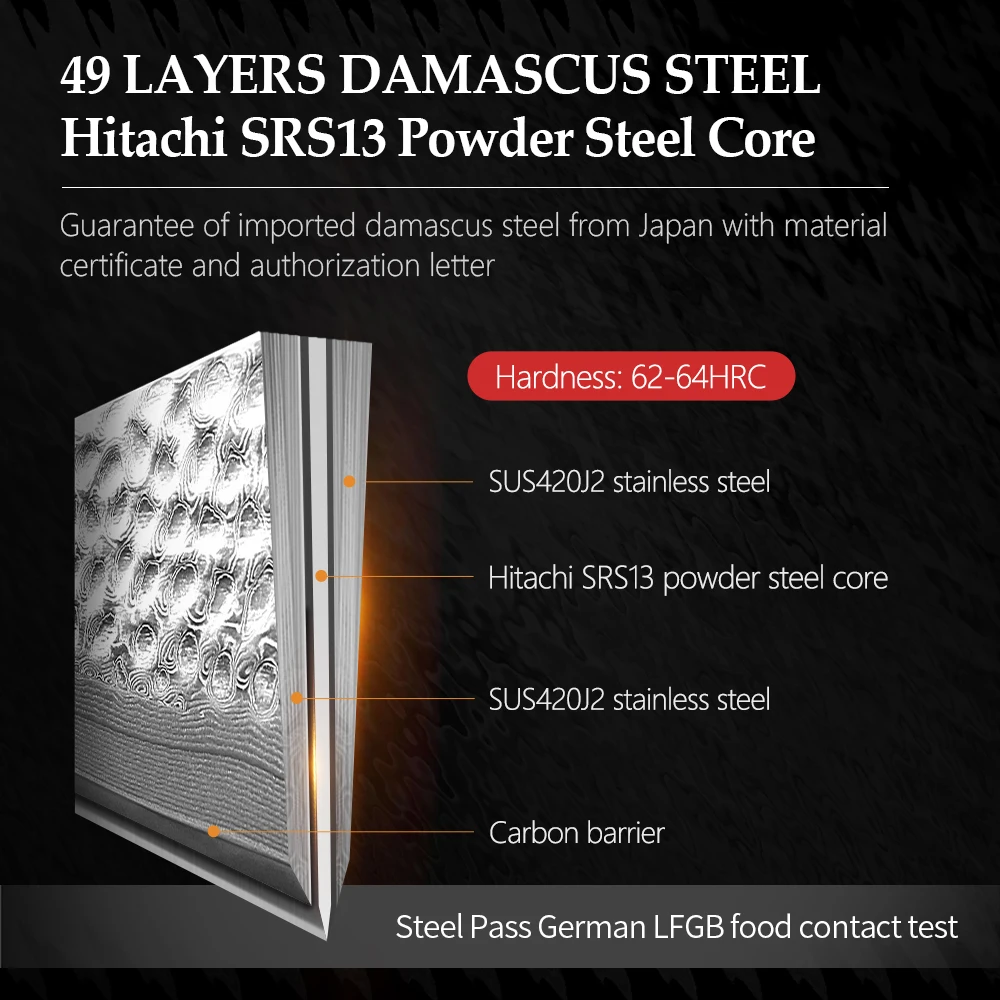 Кухонный нож шеф-повара XINZUO 8 5 дюйма SRS13/R2/SG2 дамасская сталь японский сантоку VG