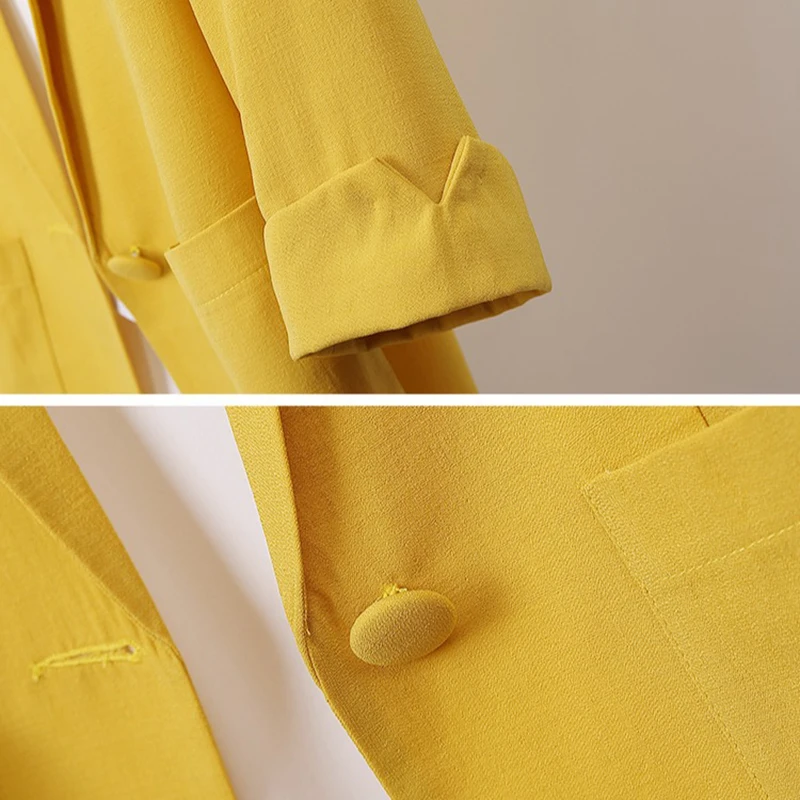 

Hot Sale Cotton and Linen Long and Large Size Suit Jacket Loose Casual Fashion Suit Women'S Clothing