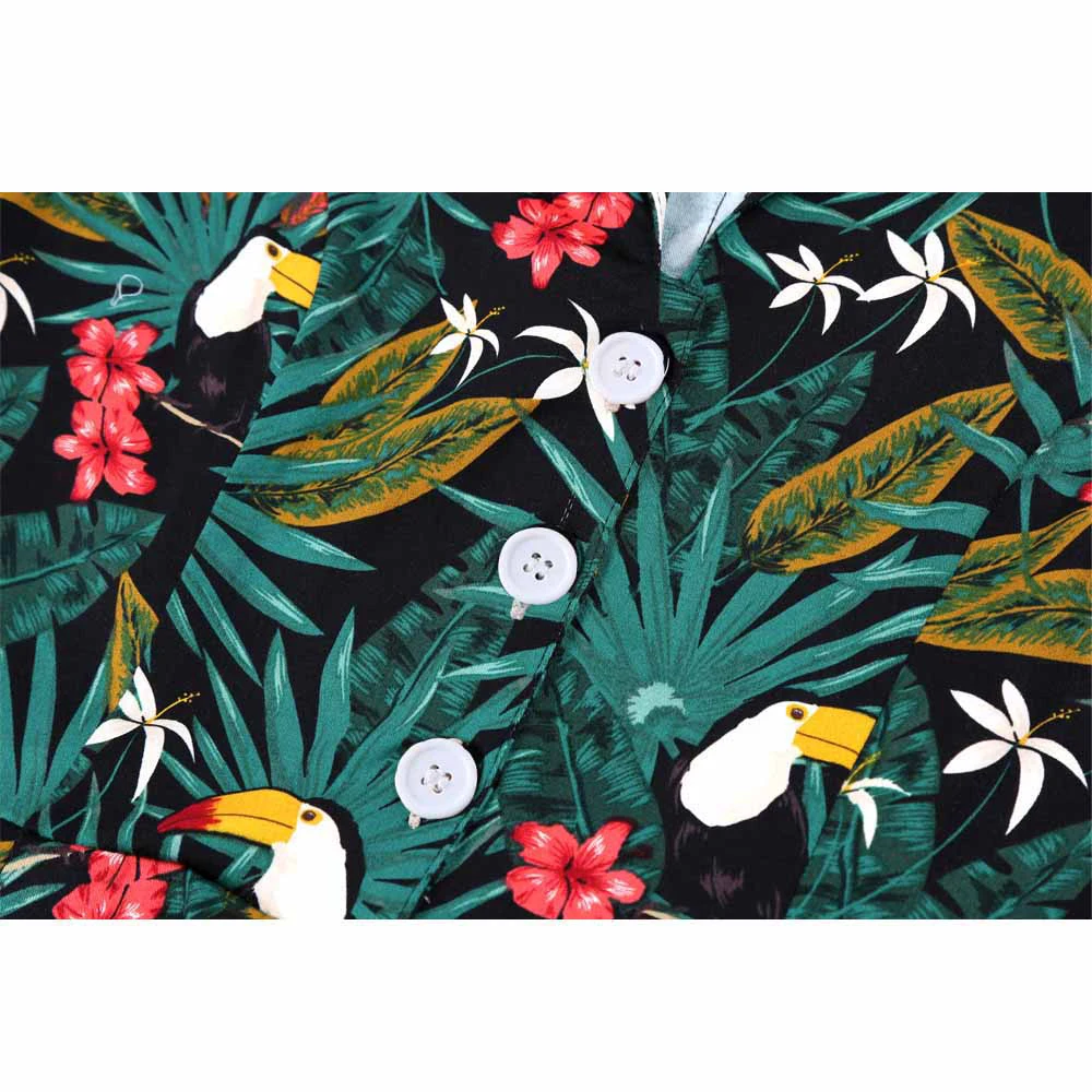 Попугай с птичьим принтом летнее платье размера плюс для женщин в винтажном