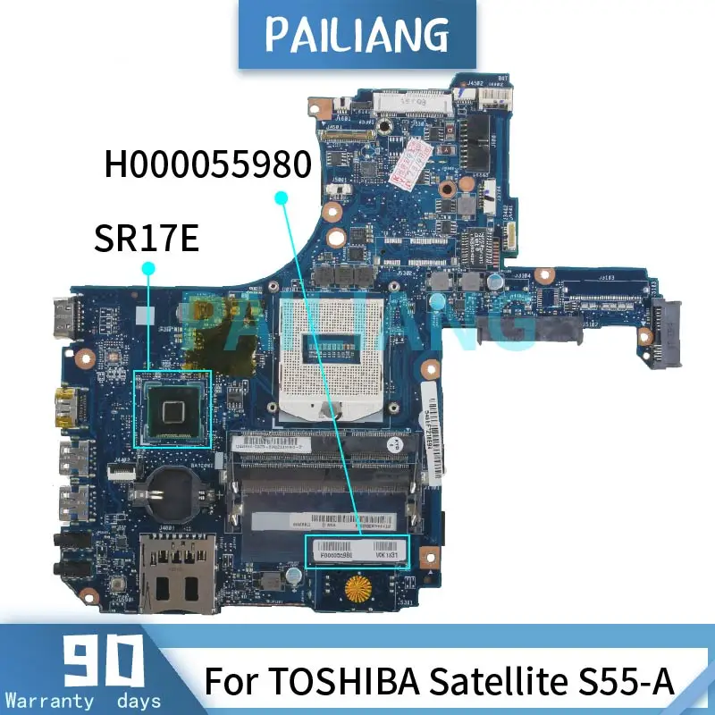 Parpailiang-placa-mãe para Laptop Toshiba Satellite Embutida Placa Principal H000055980 Vgf Sr17e Ddr3 Placa-mãe para notebook